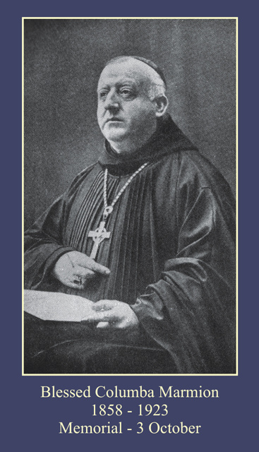 Oct 3rd: Blessed Columba Marmion Prayer Card